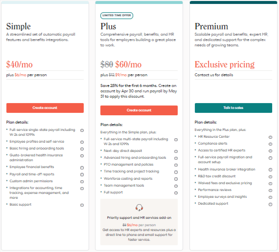 Gusto-Pricing