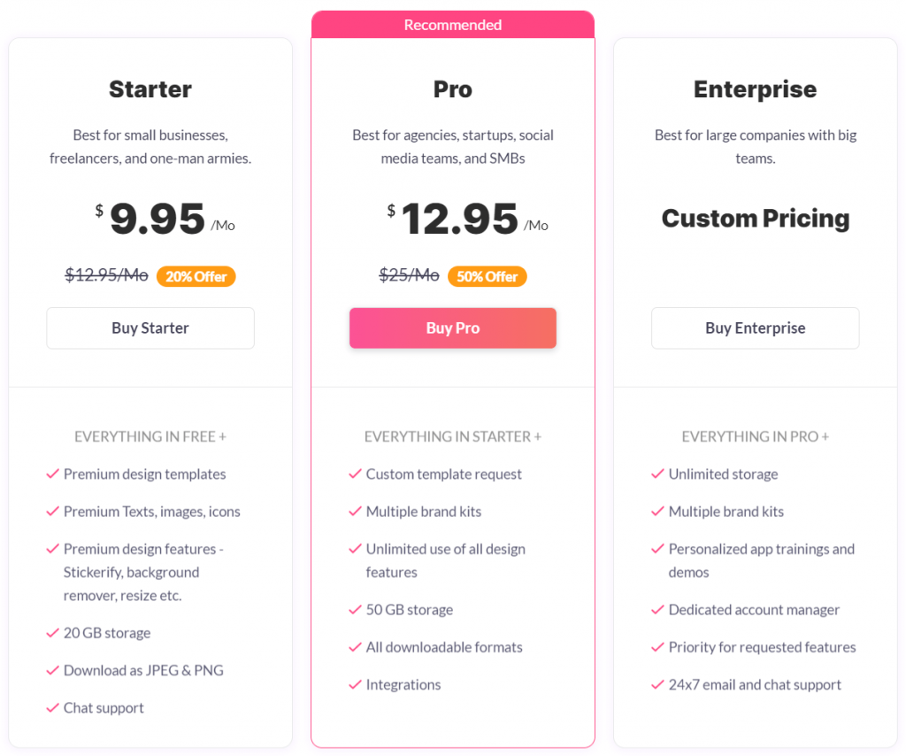 best-canva-alternatives-picmaker-pricing