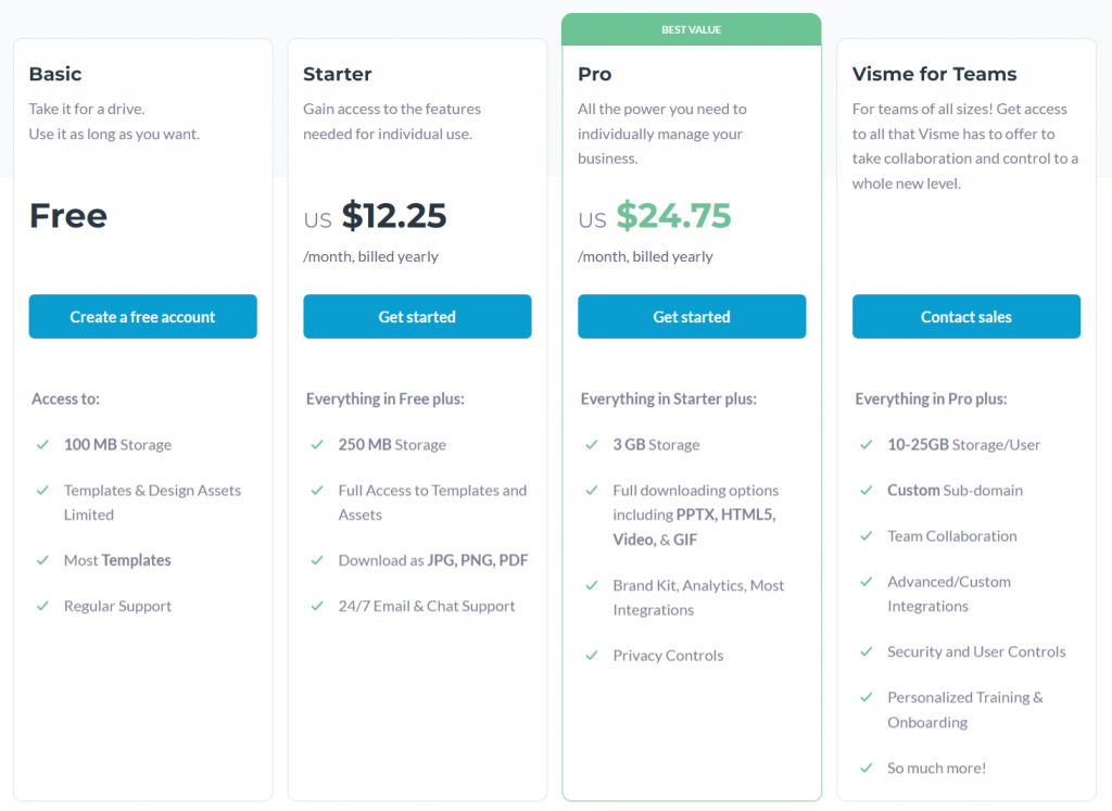 Visme-Pricing