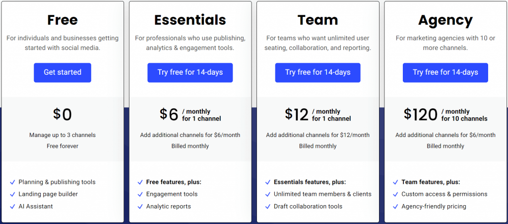 Best-Hootsuite-Alternatives-Buffer-Pricing