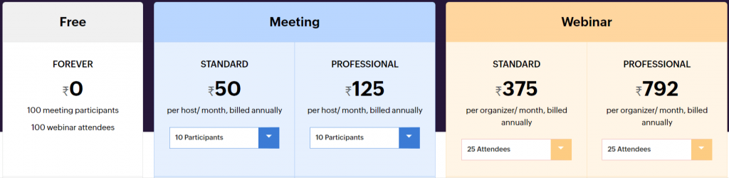 Zoho-Meeting-Pricing