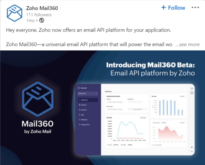 Zoho-Mail360-LinkedIn-marketing-examples