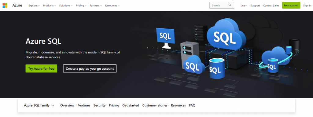 Azure-SQL-cloud-database-software