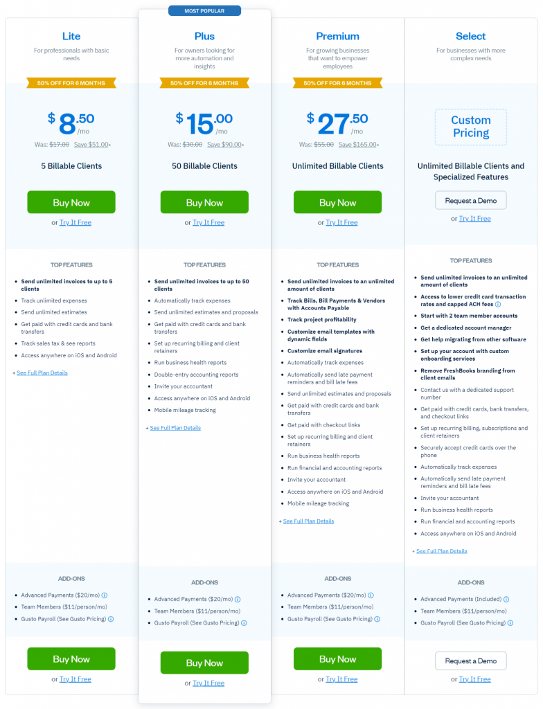 FreshBooks-Pricing